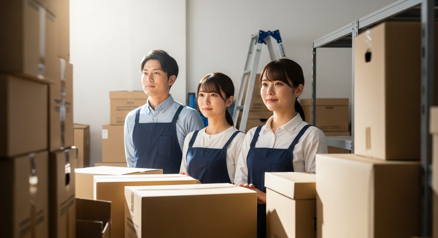 前を向く店舗チーム